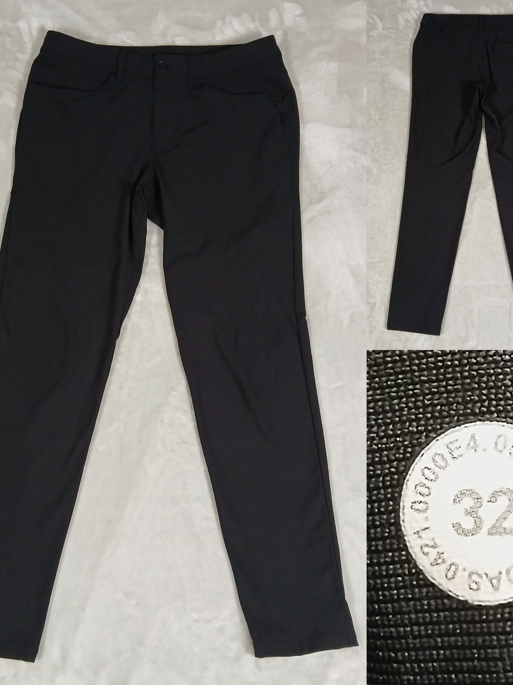 Lululemon ABC Slim Fit Pants 32x32 Men's Black Warpstreme Chino